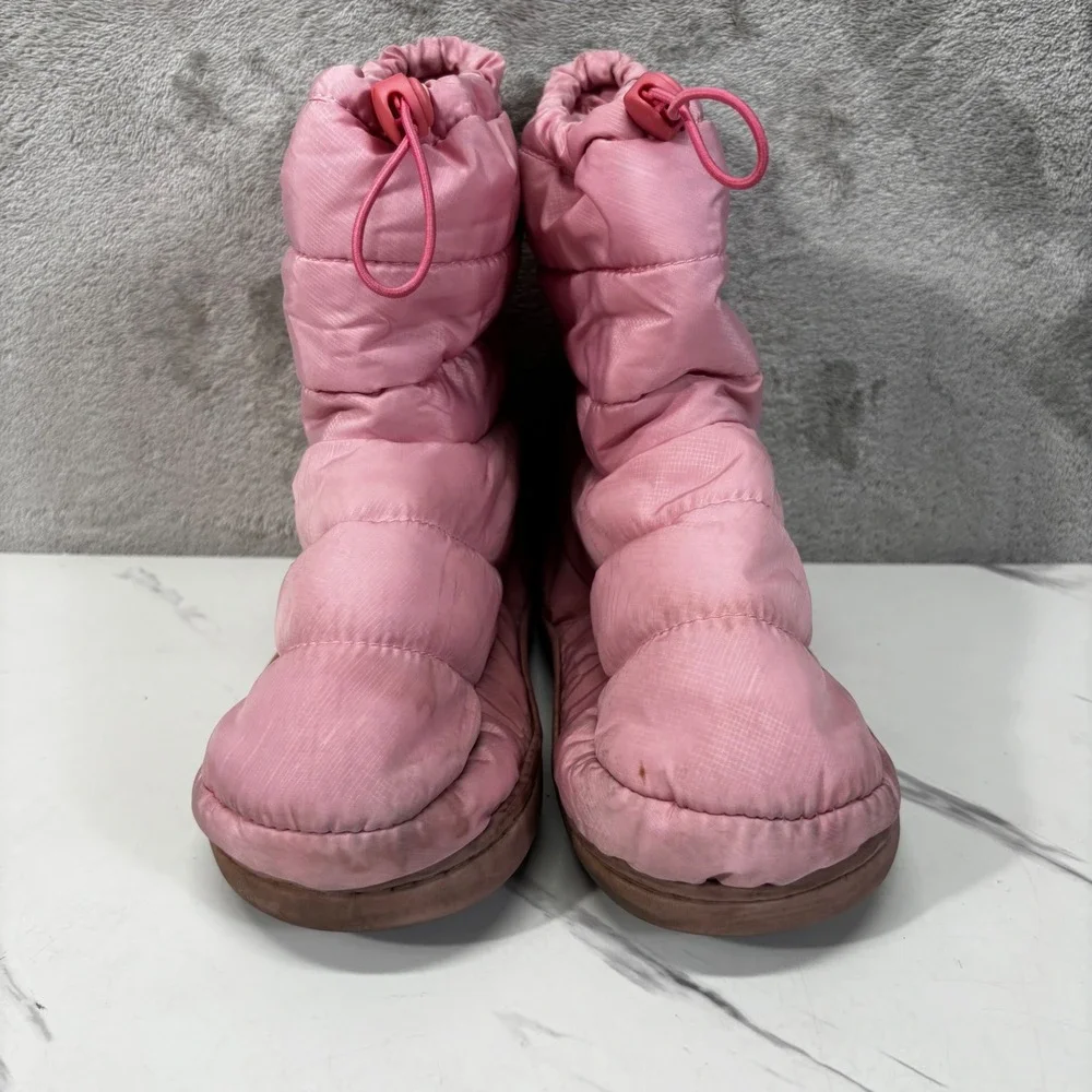 So‎ Danca Warm Up Boots Kids Small Pink Good Quilted Puffer Dance Booties